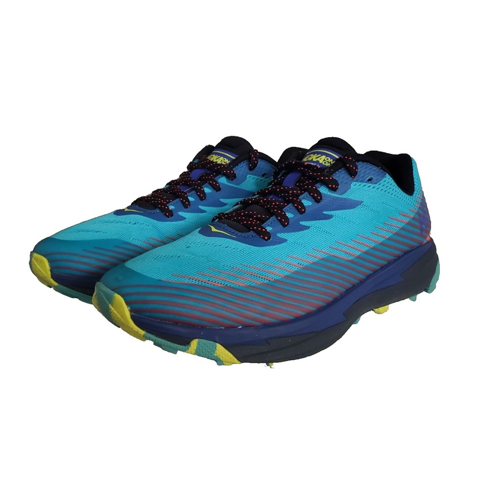Hoka One One Torrent 2 Shoes Men's Size 9 Blue Trail Racer Running Hiking